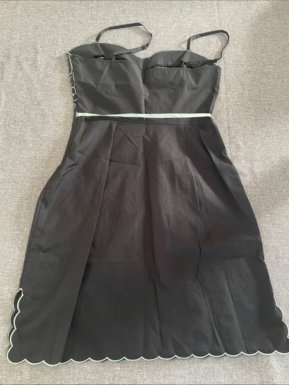 Betsey Johnson Black Mini Dress with Mint Embroidery - Picture 5 of 6